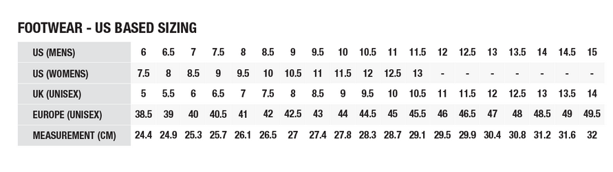 2026 Zhik Perf High Cut 0230 0 Size Chart